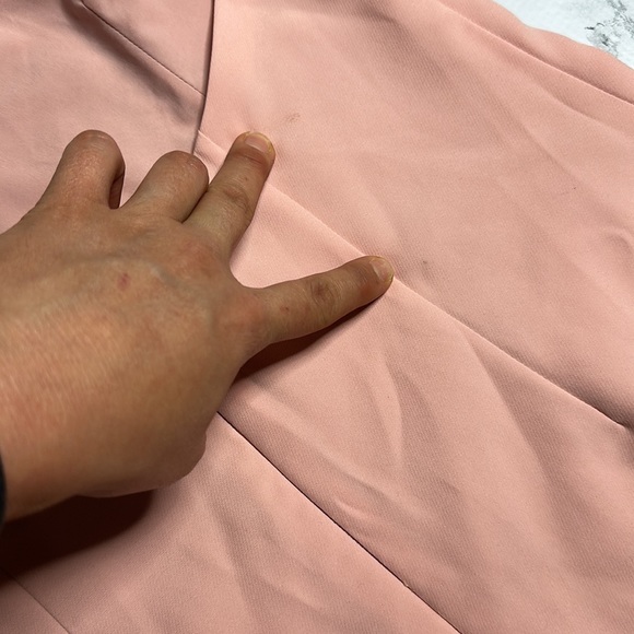 TOBI light pink scalloped hem halter style dress - Picture 3 of 4